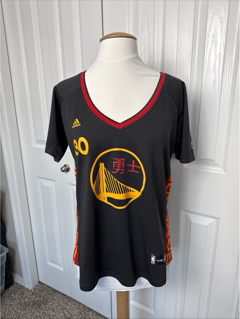 Womens Adidas Stephen Curry Chinese New Year NBA Jersey Size XL #30